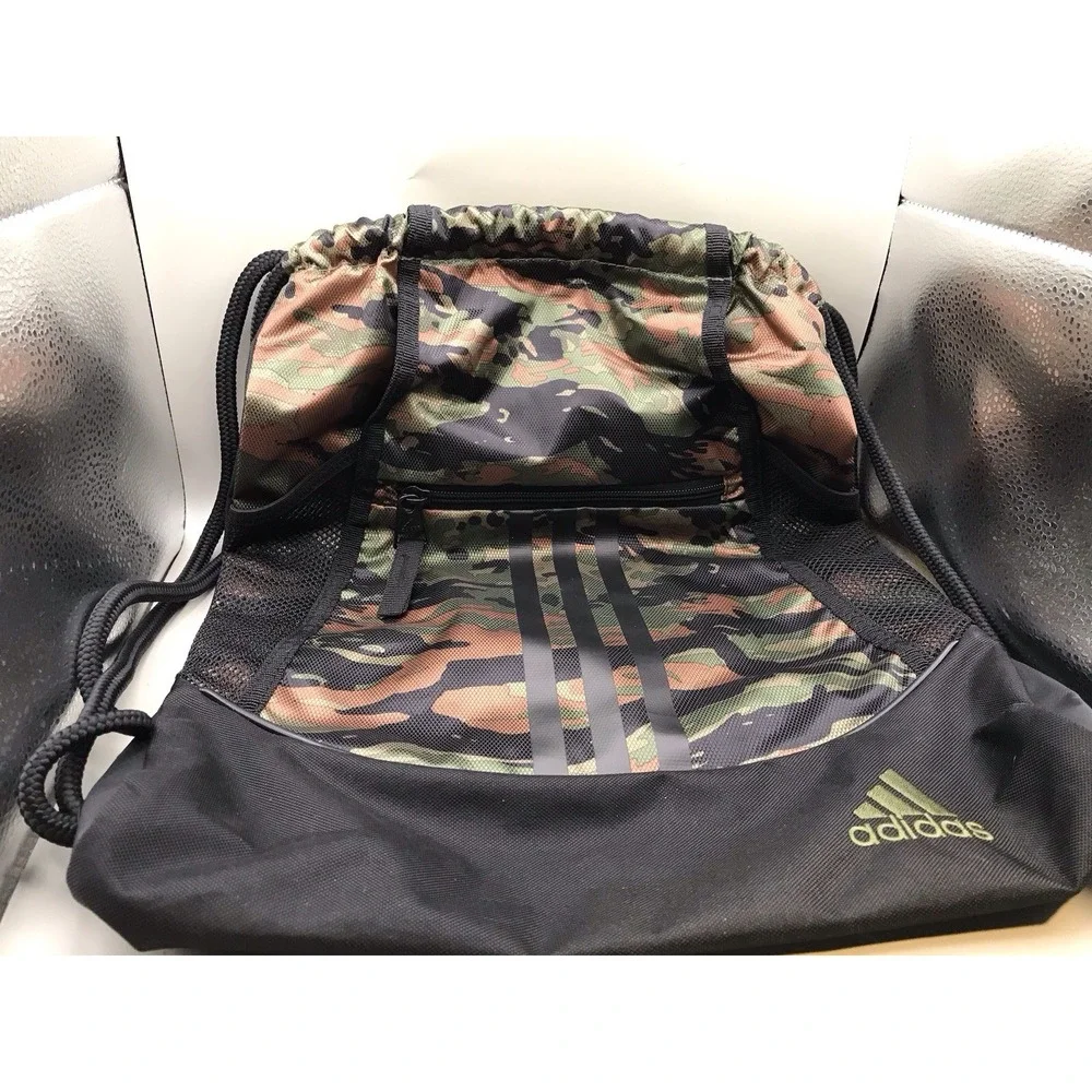 Adidas Alliance II Sackpack Camouflage‎ Front Black Back Backpack Bag